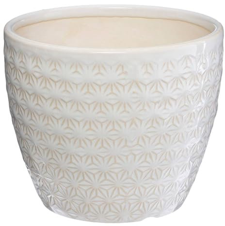 Atmosphera - Pot - céramique - D14 cm - Blanc