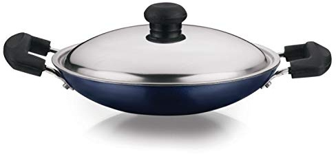 Vinod Appachetty Non-Stick Appam Pan with Stainless Steel Lid, 21.5 cm
