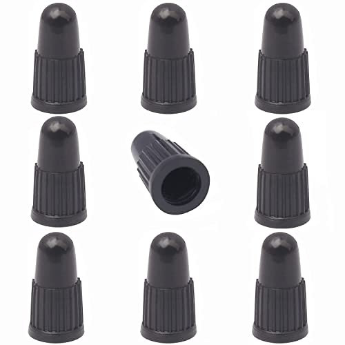 Lot de 10 bouchons de valve Presta pour pneu de vélo, noir