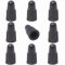 Lot de 10 bouchons de valve Presta pour pneu de vélo, noir
