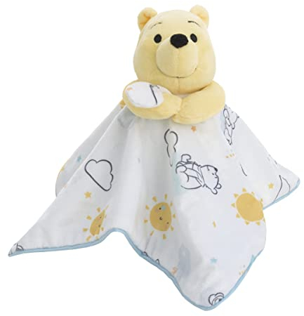 Disney Winnie Puuh Sicherheitsdecke, Weiß, Gelb und Aqua Cloud and Sun Lovey