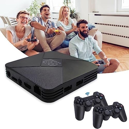 SXZHSM Retro Game Console, Built-in Super Console with More Than 41,000 Games,50+ Emulator for 4K/Classic Video TV HDMI/AV Output Dual 2.4GHz Controllers Gamepads,Gaming 128G