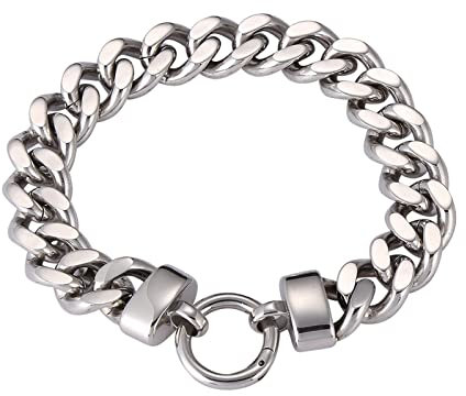 Skcess Männer Armband Silber,Kettenarmbänder Minimalistischer Stil Rostfreier Stahl Armkette Herren