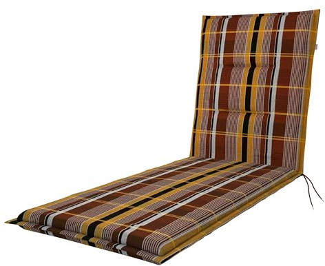 Doppler / Rollliege Spot/Gartenliege Auflage/Rollliege/ca. 195 x 60 x 5 cm/Braun kariert