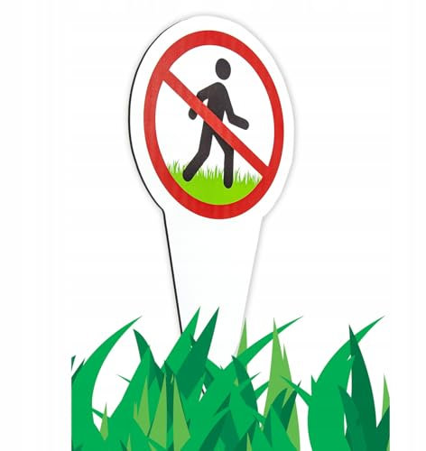 Hinweisschild: Kein Hundekot und Betreten des Rasens verboten – Wetterfest 16x28 cm für Gärten, Parks, Grünflächen – Robuste, langlebige Outdoor-Schilder (Grünflächen schützen, 16 x 28 cm)