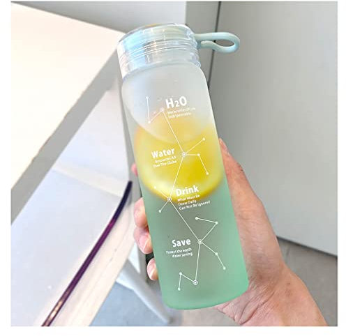 Bottiglia d'Acqua Bottiglie per Acqua 460ml Bottiglie di acqua sportiva in vetro Semplice Maschio Studenti femminili Acqua Bottiglia d'acqua Personaggio Glassato Coppa a prova di smerigliatura Tazza d