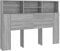 vidaXL Kopfteil mit Ablagen Kopfteil-Regal Wand-Kopfteil Bücherregal-Kopfteil Betthaupt Bettkopfteil Schlafzimmer Grau Sonoma 140x19x103,5cm