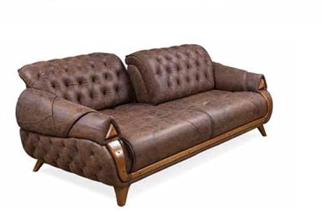 Dreisitzer Stoff Sofa Couch Polster Möbel Klassisch Wohnzimmer Design Luxus Neu