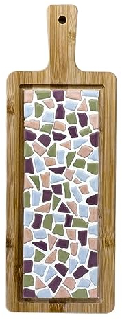 Little Creations Mosaik Servierbrett Pastell | Bastelset Erwachsene | DIY set Erwachsene | 40 cm