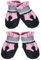 Dricar Hundeschuhe Pfotenschutz, 4 Stück Atmungsaktive Hunde Schuhe Outdoor Sommer, Anti-Rutsch Hundestiefel mit Rutschfester Sohle für Kleine, Mittlere und Große Hunde, Rosa, S