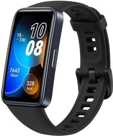 Mugust Correa para Huawei Band 8 Correa para Mujer Hombre,Silicona Sport Pulseras de Repuesto para Huawei Band 8(Negro)