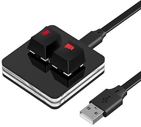 Geekria RGB Meeting Mute Controller Kompatibel mit Windows Zoom App, Stummschaltung/Unstummschaltung Mikrofon Audio, Stop/Start Video, Mechanische Tasten für Online Klassenzimmer, Konferenz (Schwarz)