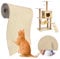 200×40cmSelf Adhesive Cat Scratching Mat, DIY Cat Scratch Mat Mat Wall Mounted Anti Scratch Furniture Protector for Walls Floors Sofas Chair Gift (Khaki)