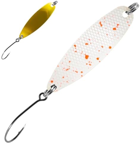 FTM Spoon Hammer 1,7g - Forellenspoon, Farbe:Weiß - rote Flecken/Goldfarben
