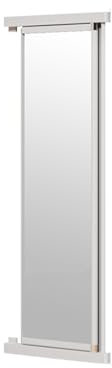 Swing Door Wardrobe, Dressing Mirror Cabinet, Double Door Sliding Door, Full-length Mirror Track, Folding Telescopic Invisible Fitting Mirror (Color : Blanc, Size : 120 * 40cm)