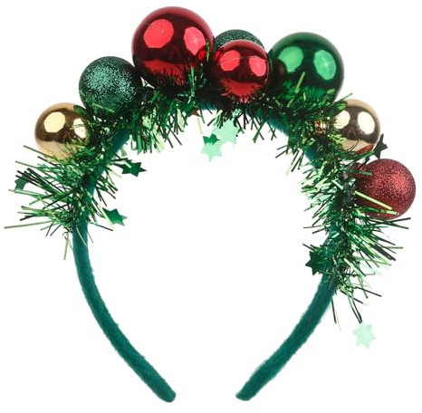 Weihnachts - Haarreif für Neujahr, mit bunten Kugeln, für Weihnachtsfeiern