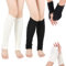 DKDDSSS 4 Paare Damen Winter Beinwärmer, Beinstulpen Damen, Stulpen Damen Leg Warmers, Gestrickte Handschuhe, Warme Beinstulpen Strick, Geeignet für Herbst und Winter (40CM)