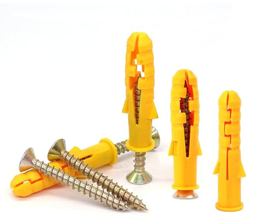 Lakada, set di 60 tasselli a percussione 8 x 40 cm, tasselli universali per calcestruzzo, viti per calcestruzzo con tasselli per cemento cellulare, 8 mm, contenuto