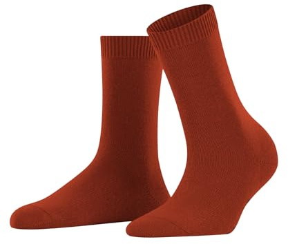 FALKE Damen Socken Cosy Wool W SO Wolle Kaschmir einfarbig 1 Paar, Orange (Ziegel 8095) neu - umweltfreundlich, 39-42