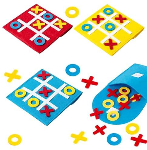 ZXUPOI 3 Pcs Tic Tac Toe Spiel für Kinder Mini-Brettspiel Spielzeug Geburtstag Party Favors Ende des Jahres Klassenzimmer Geschenke für Studenten