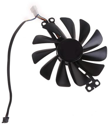 Oadnijuie 95mm Powerful Graphics Card Fan For XFX Radeon RX6600 6600XT Gaming Video Card Low Noise Desktop Computer PC Accessories Replacement Graphics Card Fan