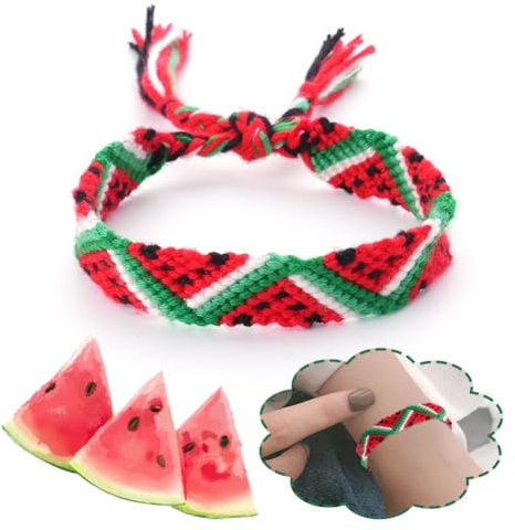 SHANGYU Palstina-Armband, Palstinensische Flagge, Handgefertigtes gewebtes Armband, Rot-Grn-Weies Seil, Geflochtenes Handgelenkband, Untersttzung