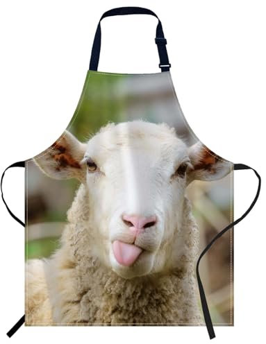 oFloral 009 Schürze für Damen und Herren, Lustiges Schaf, 27 X 31 Inch