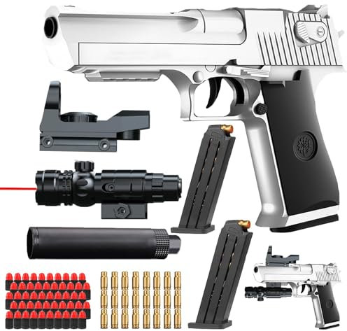 Bybykoi Spielzeug Pistole Kinder Pistole Wüstenadler M1911 for Kinder,Spielzeugpistole Schaumstoff-Blaster Toy Gun