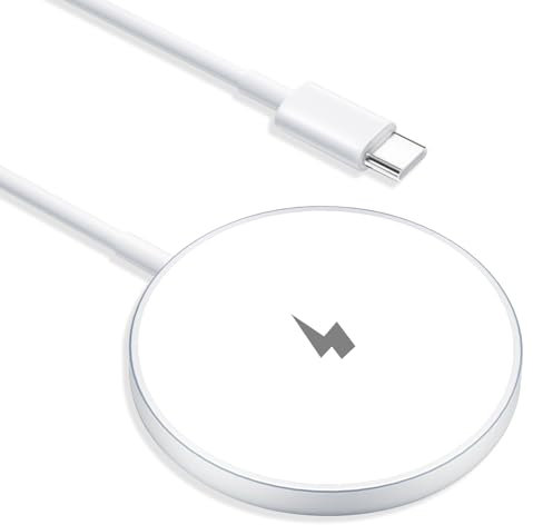 Mag-Safe Ladegerät für Apple iPhone 16/16 Pro Max/15 Plus/14/14 Pro/13/12/11/Airpods, Wireless Charger 15W Induktive Ladestation iPhone Kabelloses Ladegerät iPhone Induktionsladegerät Qi Ladestation