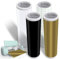 4 rollos de vinilo permanente para Cricut Explore 3/Maker 3, Smart Adhesive Vinilo Permanente 33 x 100 cm Negro+Blanco+Dorado + Lámina de transferencia de vinilo autoadhesivo Juego para DIY Tazas