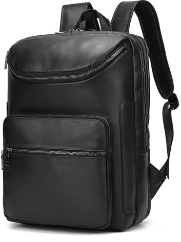 LUUFAN Echtes Leder Rucksack große Kapazität Umhängetasche für Männer Frauen 15.6 Laptop Business Travel Outdoor Daypack