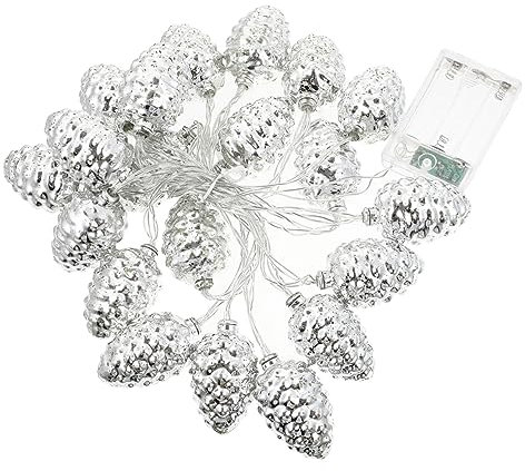 MAGICLULU Led Lichterkette Schneeflocken Warmweiße Leds Batteriebetrieben Mit Blinkfunktion Festliche Weihnachtsbeleuchtung Für Innen Garten Terrasse Party