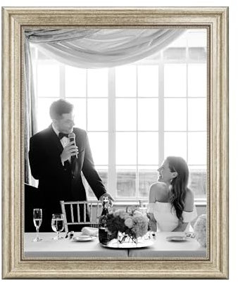 CABBEL Bilderrahmen 40x50 cm Silber – Barock Vintage Rahmen im Antik Look für Poster, Fotos & Urkunden – Mit bruchsicherem Acrylglas – Dekorativ & Elegant – Perfekt für Wohnzimmer, Büro oder Galerie