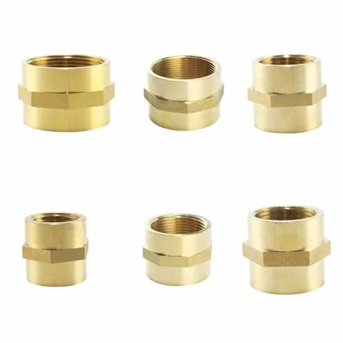 Raccord de tuyau en laiton à filetage femelle 1/2, 3/4, 1, 1-1/2, 2, raccord rapide hexagonal for eau, carburant, gaz, 1 pièce(1)