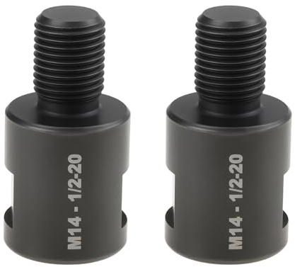Briny River 2 Amoladoras Angulares M14 Hembra A 1/2-20 Macho Adaptador Conector Convertidor para Pulidora Rotativa Taladro Y Herramientas de Corte.