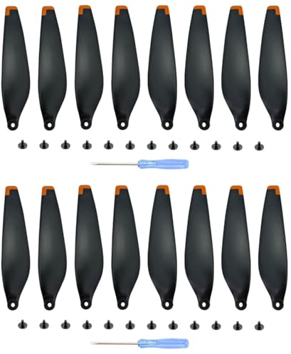 HUAREW 16Pcs Propellers for DJI Mini 4 Pro/Mini 3 Pro | Low Noise Wing Blade Propeller Blade with 2 Screwdriver and 24 Screws