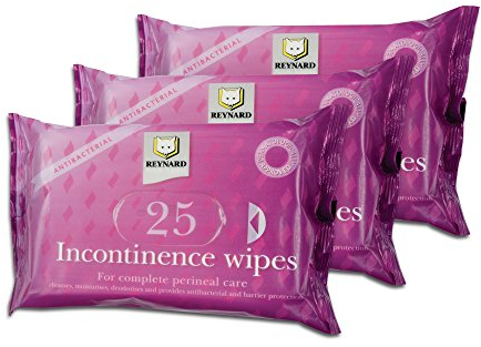 Reynard Alcohol-Free Incontinence Wipes - 3 x 25pk (75 Wipes)