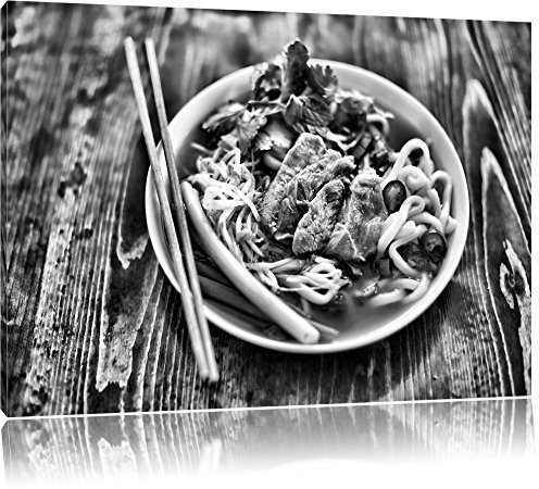 Pixxprint Japanische Brühe Miso, Größe: 120x80cm, Leinwandbild, fertig gespannt, Wandbild, Dekoration, Kunstdruck, kein Poster