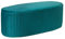 Baroni Home Bettbank, Hocker, Cordsamt,oval, 101X42X37cm - Petrol grün