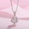 HCMA Collana in Argento Sterling 925 Delicato Rosa Chiaro con zirconi cubici in Cristallo con Ciondolo Fiore di ciliegio per Regali di Compleanno di Natale