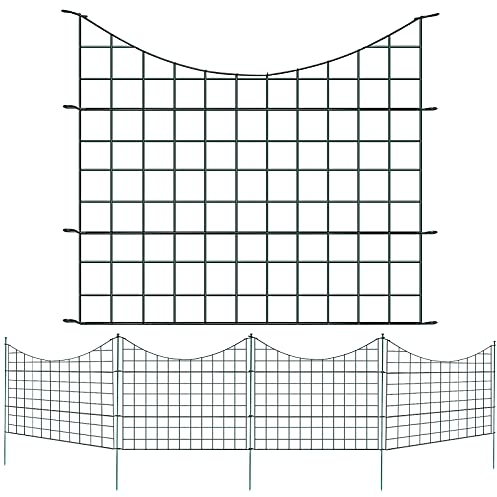 Lospitch Clôture d'Étang et de Jardin - Avec Éléments et Barres de Fixation (5 Arcs Inférieurs)
