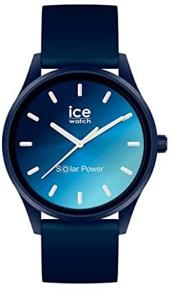 ICE-WATCH - Ice Solar Power Blue Sunset - Men's (Unisex) Wristwatch With Silicon Strap - 020604 (Medium)