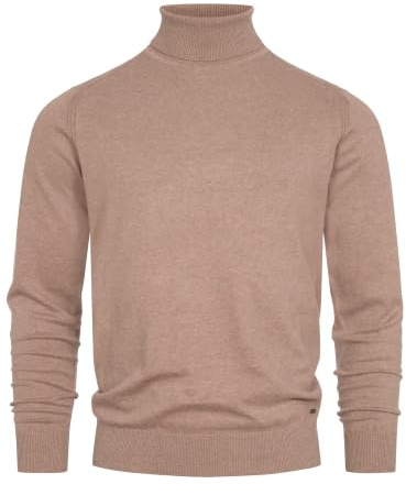 Indicode Herren Eldo Feinstrickpullover aus 80% Baumwolle mit Rollkragen | Klassischer Rollkragenpullover für Alltag und Business, Strickoberteil, Herrenpullover, Freizeitpullover, Pullover für Männer