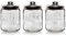 Set 3 Barattoli da Cucina in Vetro Sale Zucchero Caffè Easy White 800 cc