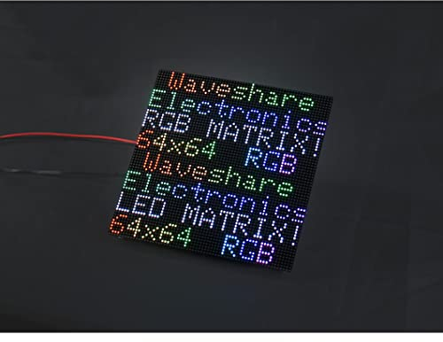 Coolwell Flexible RGB LED Matrix Panel Full-Color 64×64 for Raspberry Pi 4B+ 4B 3B+ 3B 2B+ Zero W WH Pico ESP32 Ardui 3mm Pitch Adjustable Brightness and Bendable PCB