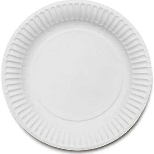 We Can Source It Ltd - 7 Biodegradable White Paper Plates - 100% Compostable Heavy-Duty Disposable Plates - 1000 Pack