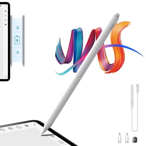 ESR for iPad Pen,Stylus Pen for iPad Pencil(2nd generation)with Palm Rejection,Stylus Pen Magnetic Wireless Charging ,Tilt Sensitivity,Compatible with iPad Pro 12.9/11, iPad Air 5/4, and mini 6, White
