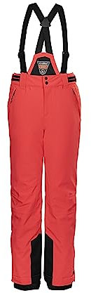 killtec Mädchen Skihose/Funktionshose mit abzippbarem Latz KSW 77 GRLS SKI PNTS, Koralle, 152, 37258-000