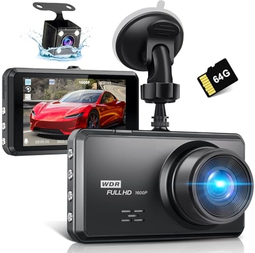 Miden One Channel Dash Cam Auto with 64G SD Card