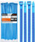 Oksdown 300 mm x 7,6 mm Collier de Serrage Plastique Bleu Serre Câbles Longs Rilsan Ultra Solides Résistant aux UV Attache Câble Lot de 100 Pièces